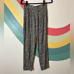 Women’s Corey Lynn Calter Pants Floral Navy Tan Size Small